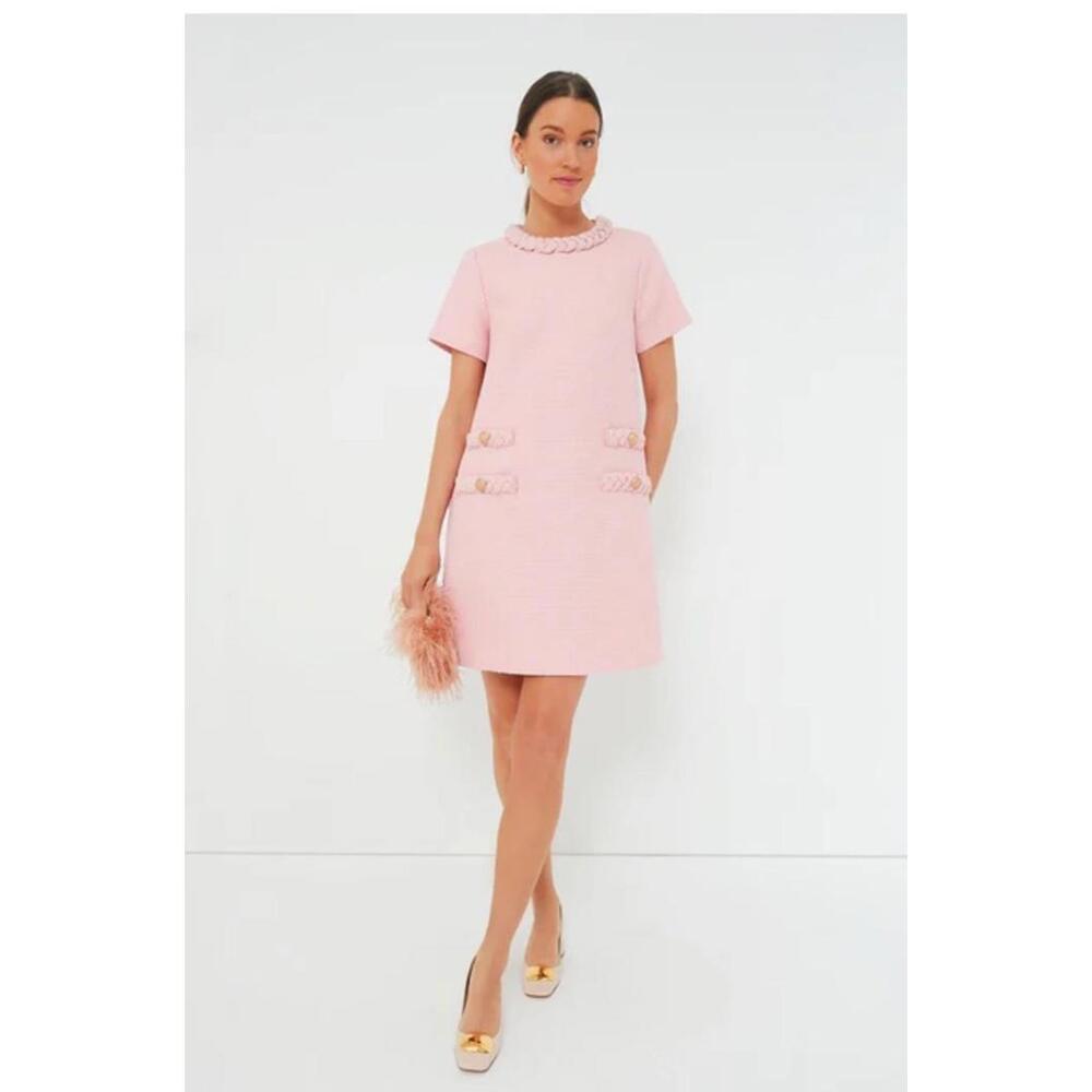 Tuckernuck Blush Pink Scalloped Collar Mini Dress